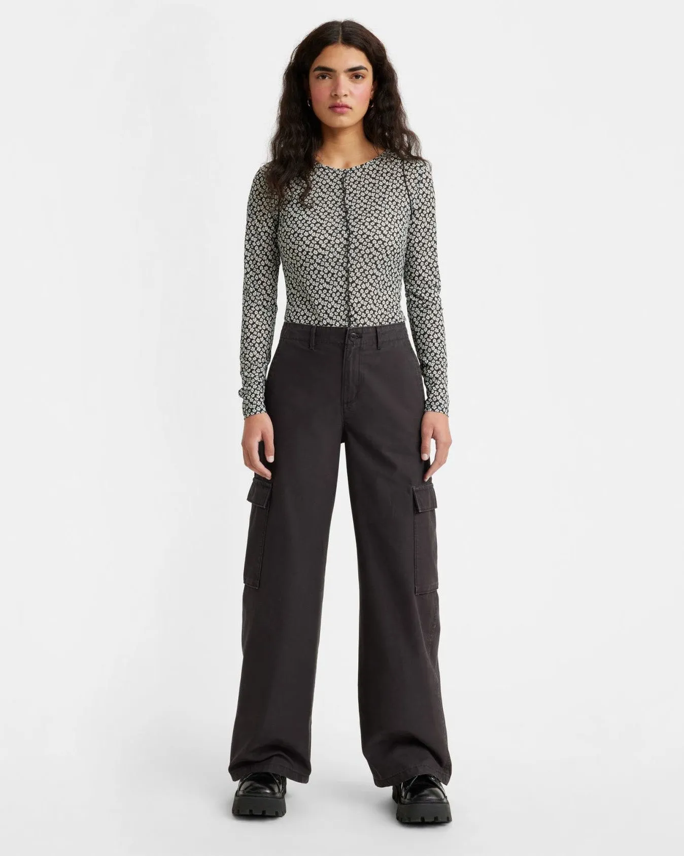 Levi's® Womens Baggy Cargo Pants - Meteorite