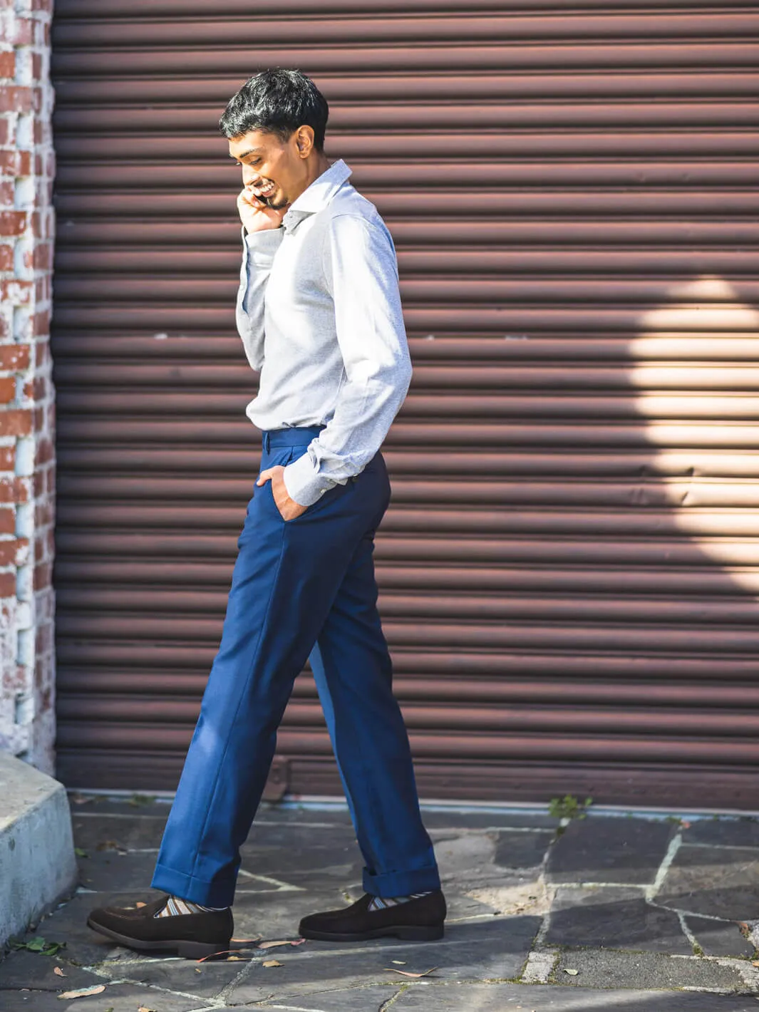 Light Grey Hand-Knit Shirt