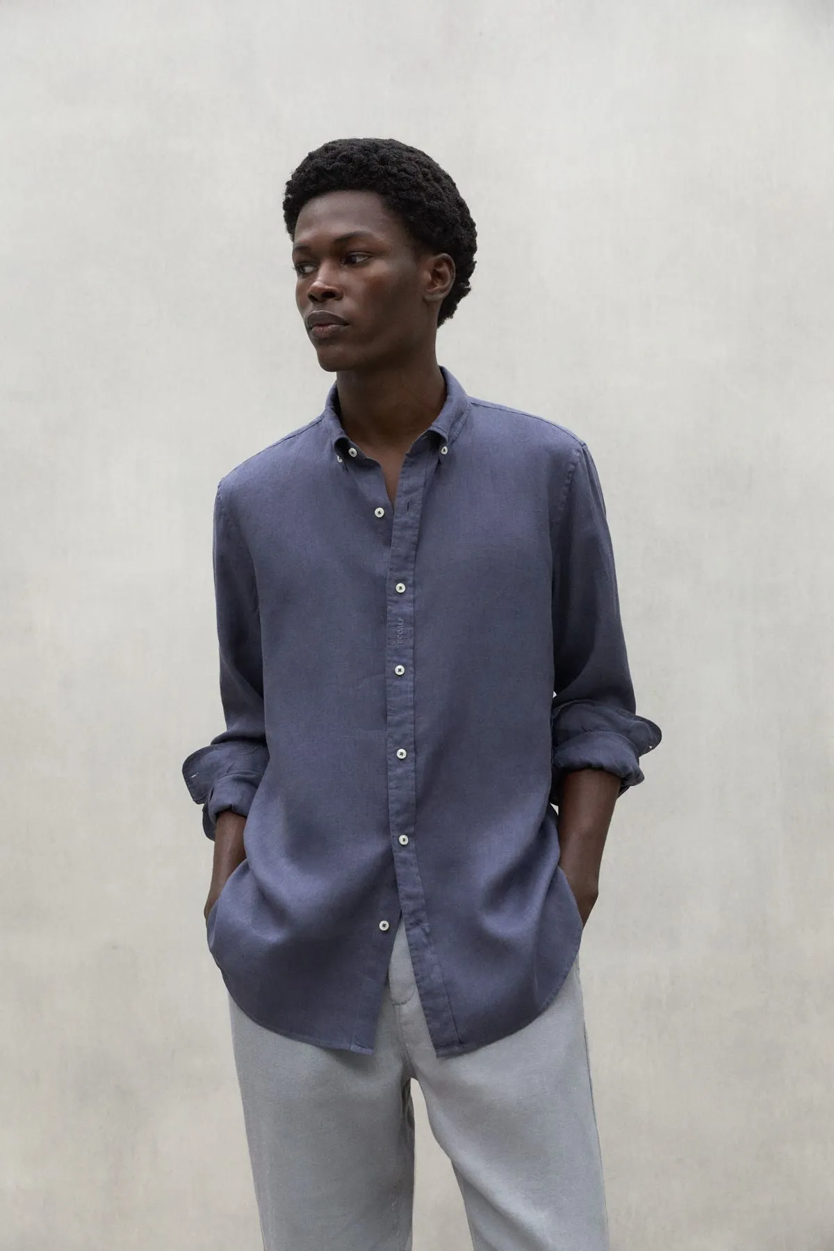 Light Indigo Malibu Linen Shirt Ecoalf