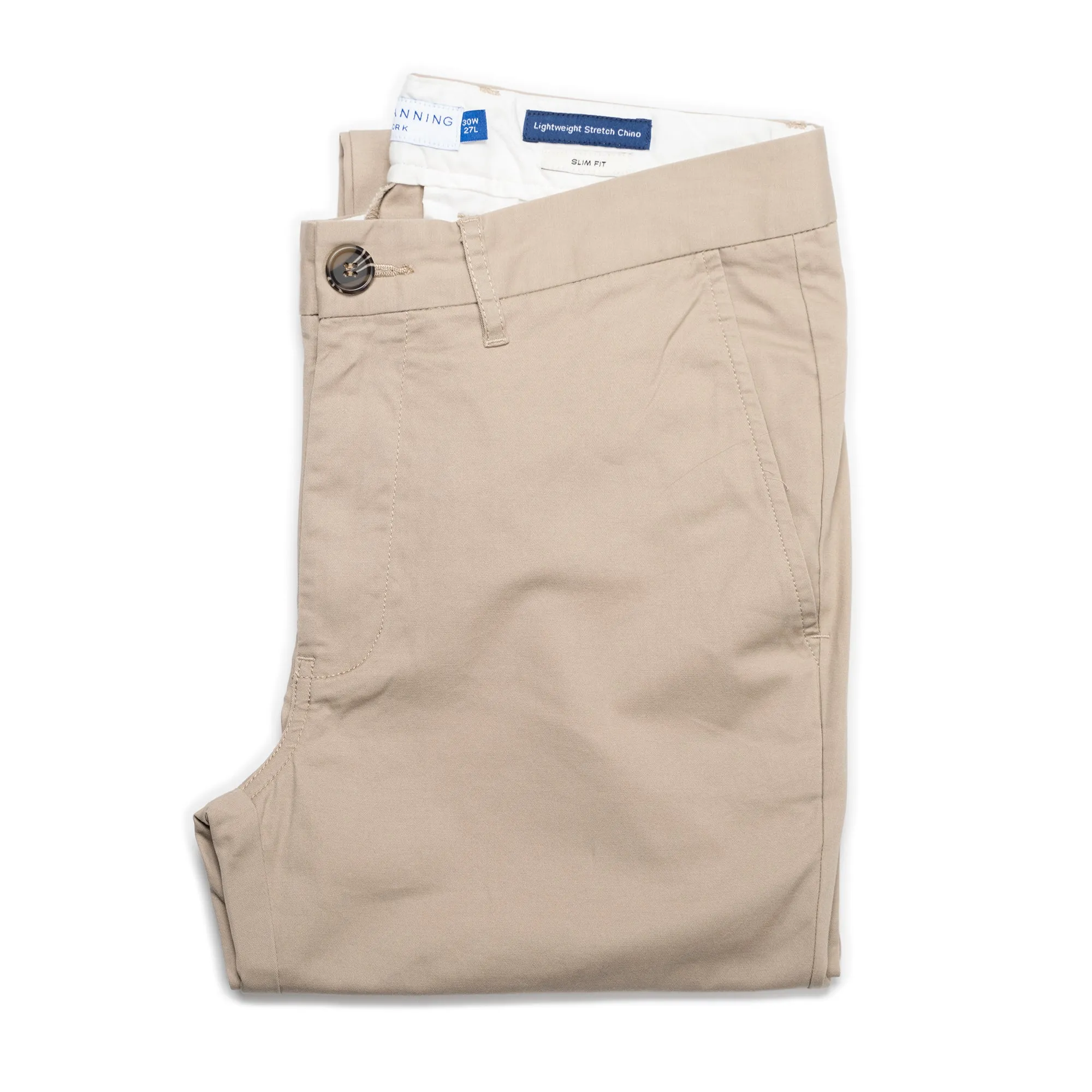 Lightweight Stretch Chinos Slim Fit - Khaki