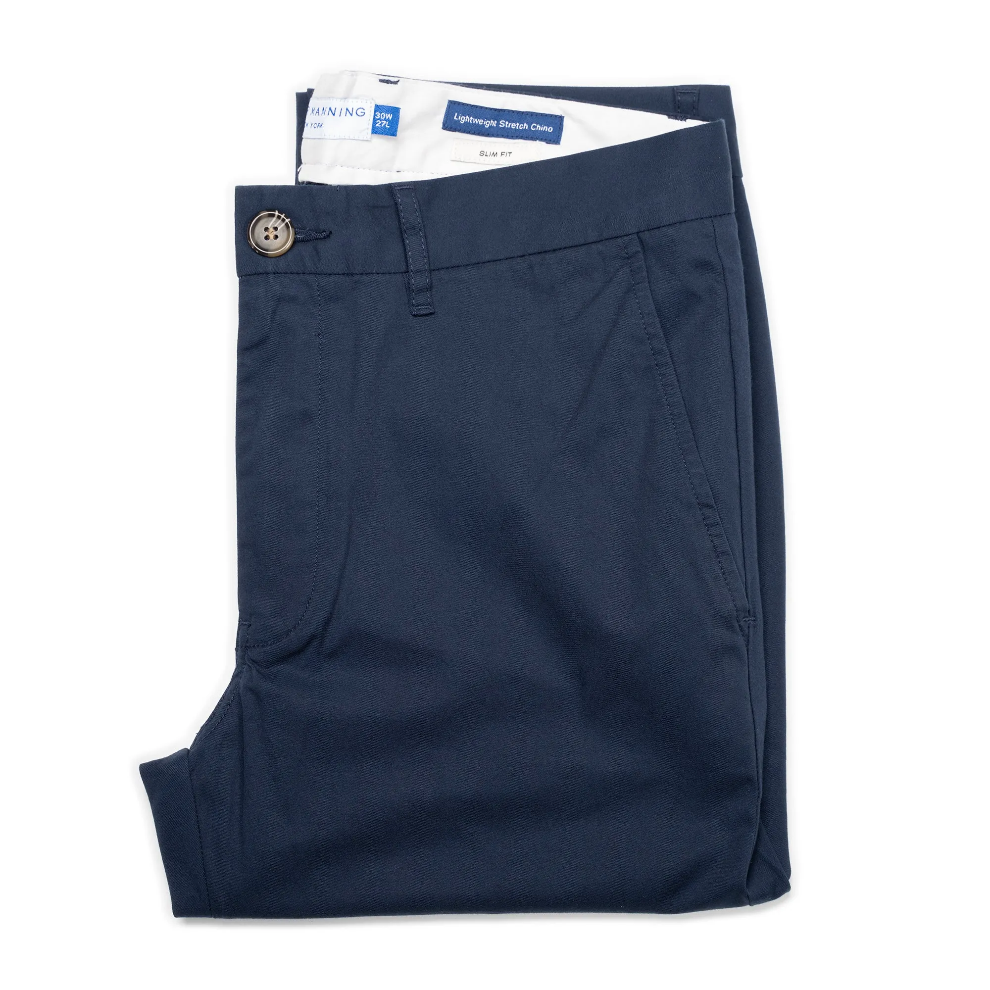 Lightweight Stretch Chinos Slim Fit - Navy