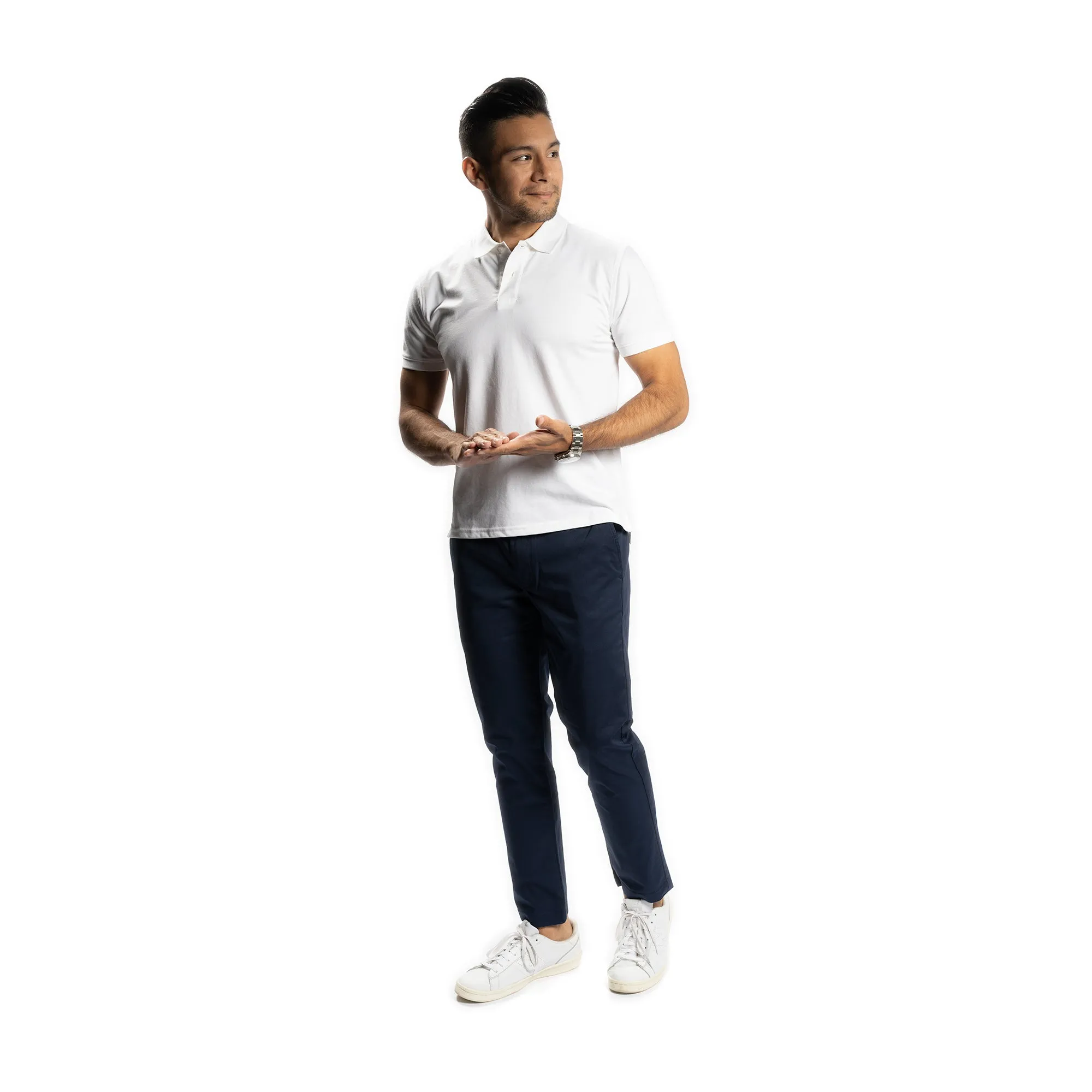 Lightweight Stretch Chinos Slim Fit - Navy