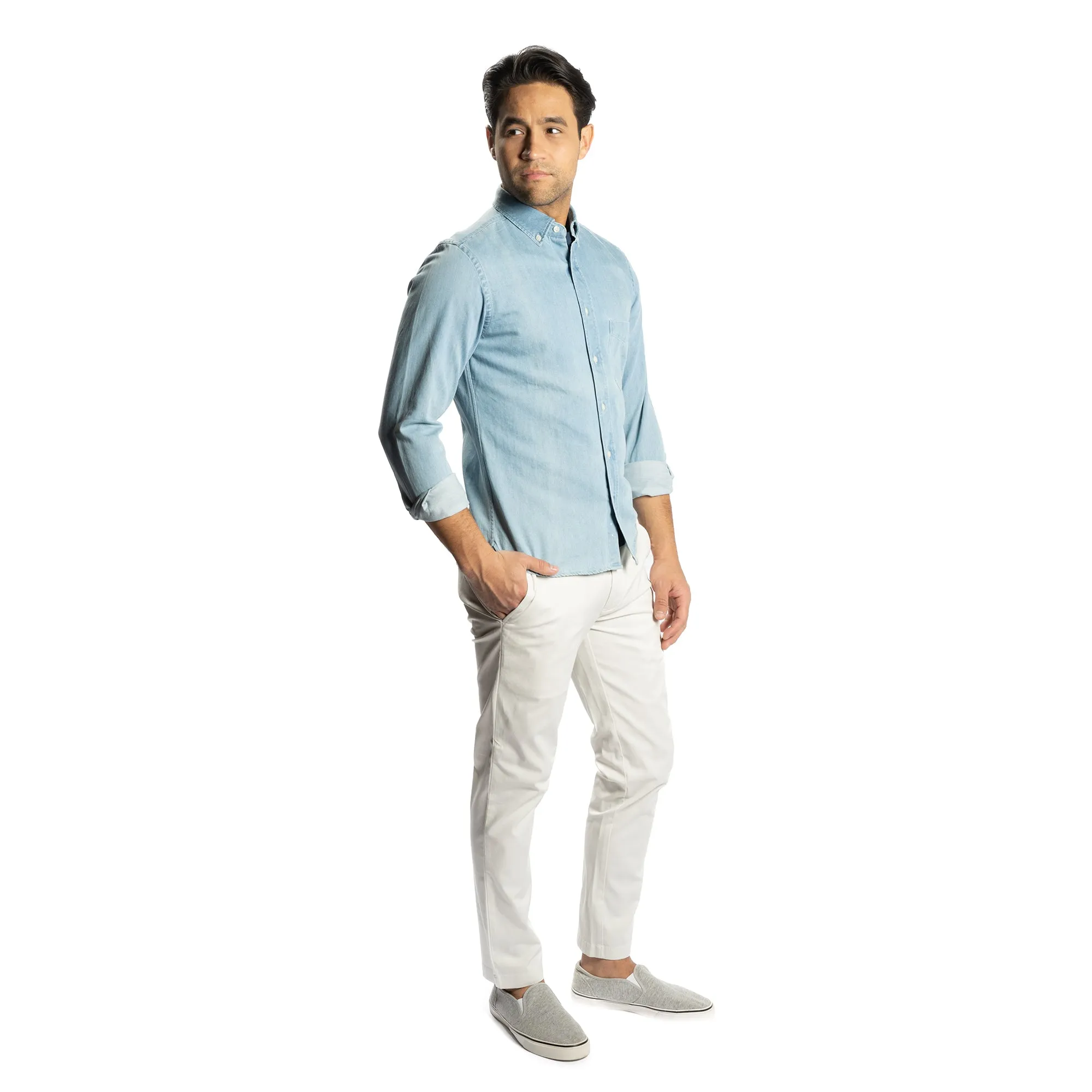 Lightweight Stretch Chinos Slim Fit - Stone