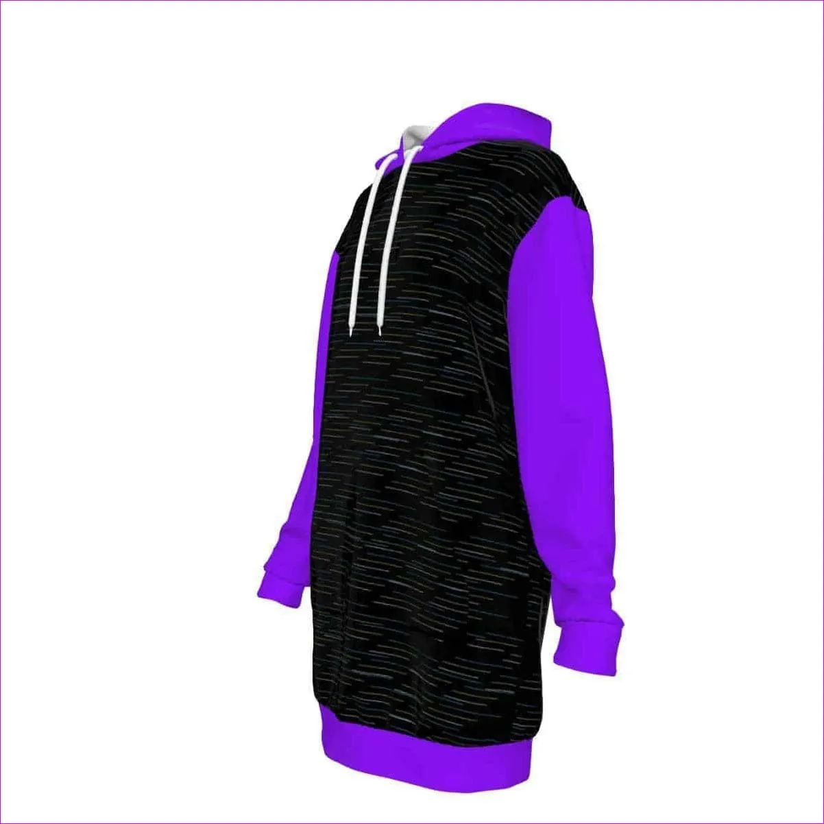 Linear Long Fleece Hoodie Dress