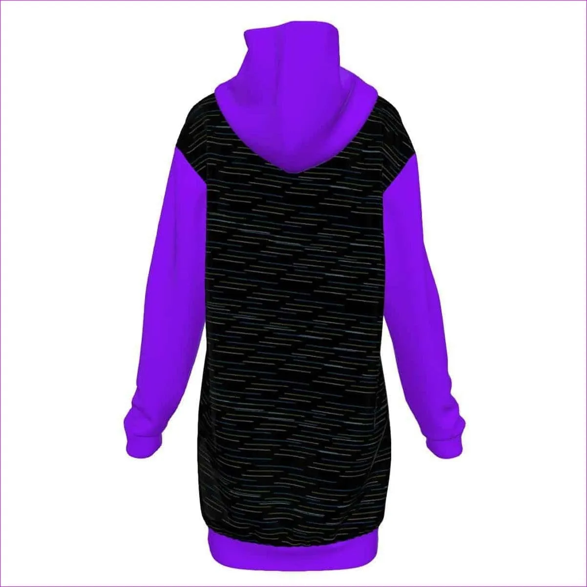 Linear Long Fleece Hoodie Dress