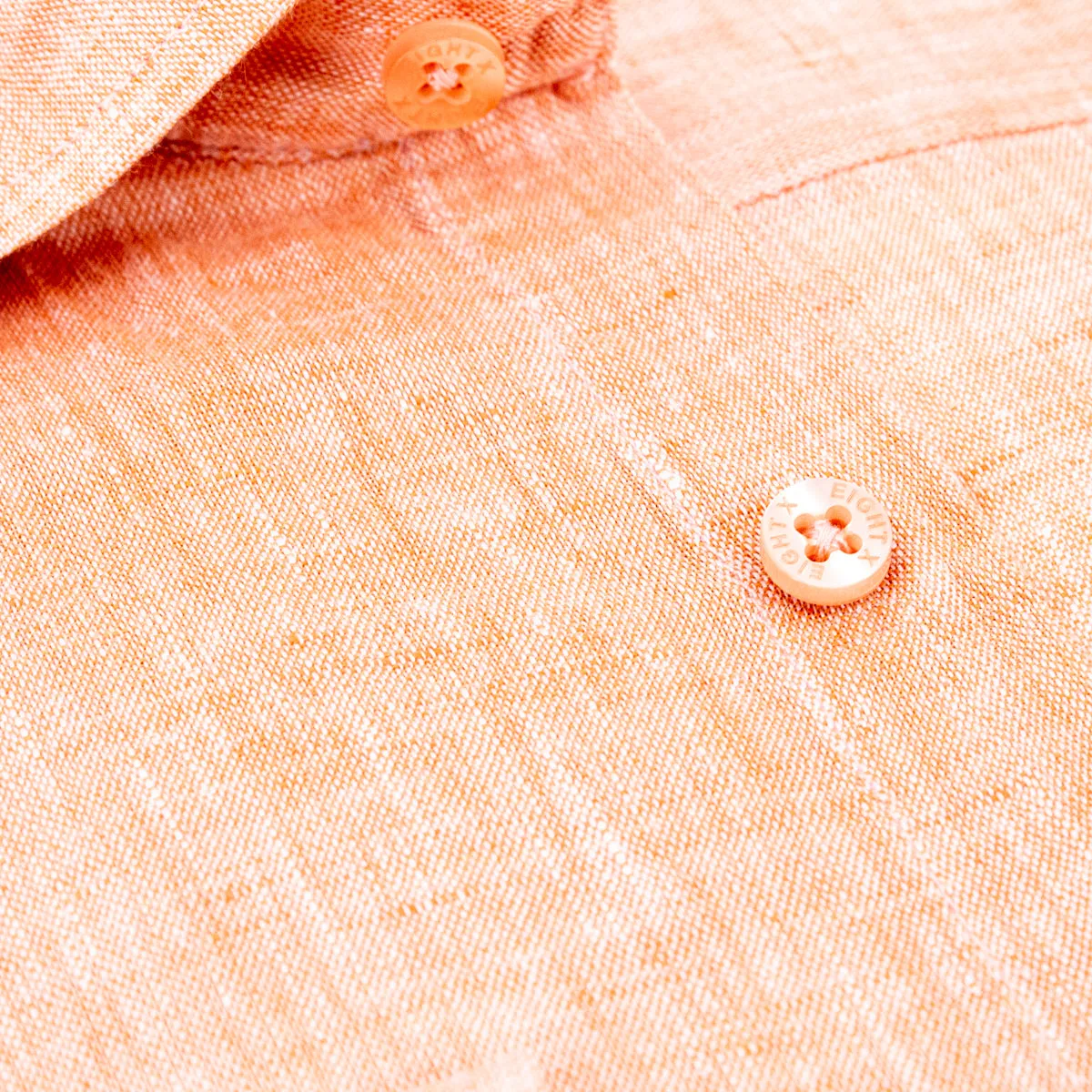 Linen Button Down Shirt - Orange