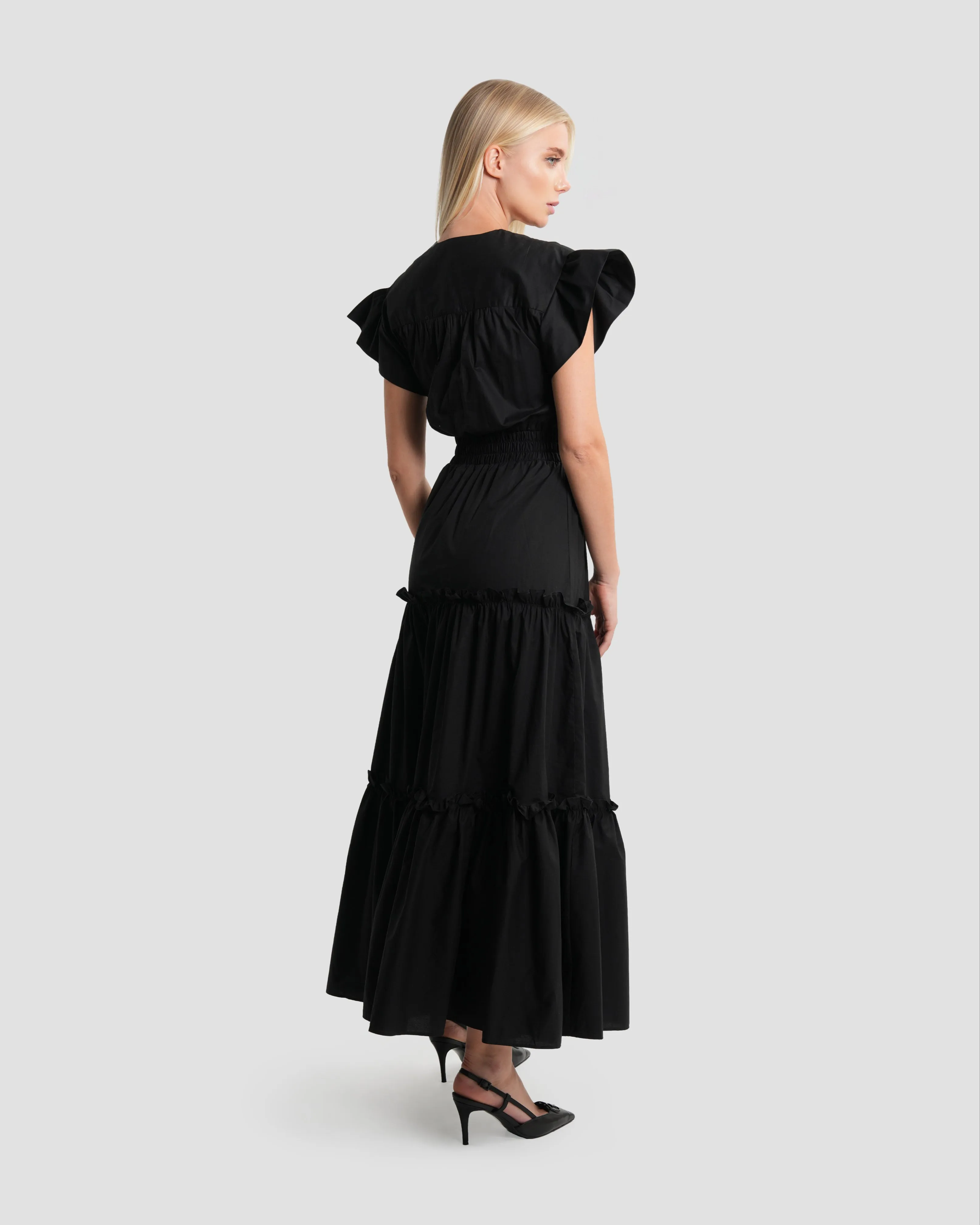 Long Ruffle Dress