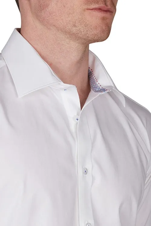 Long Sleeve 4 Way Stretch Shirt - Black | White