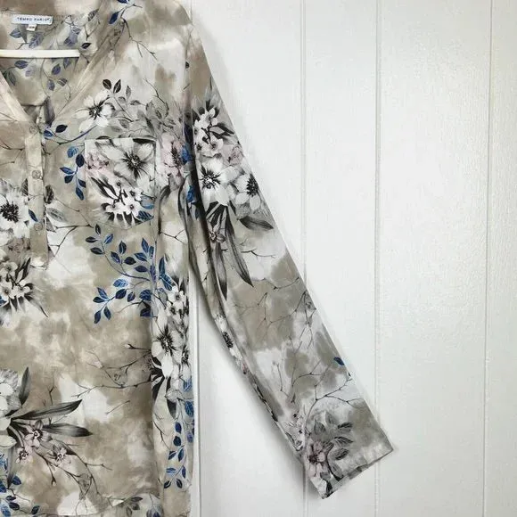 Long Sleeve Floral Blouse