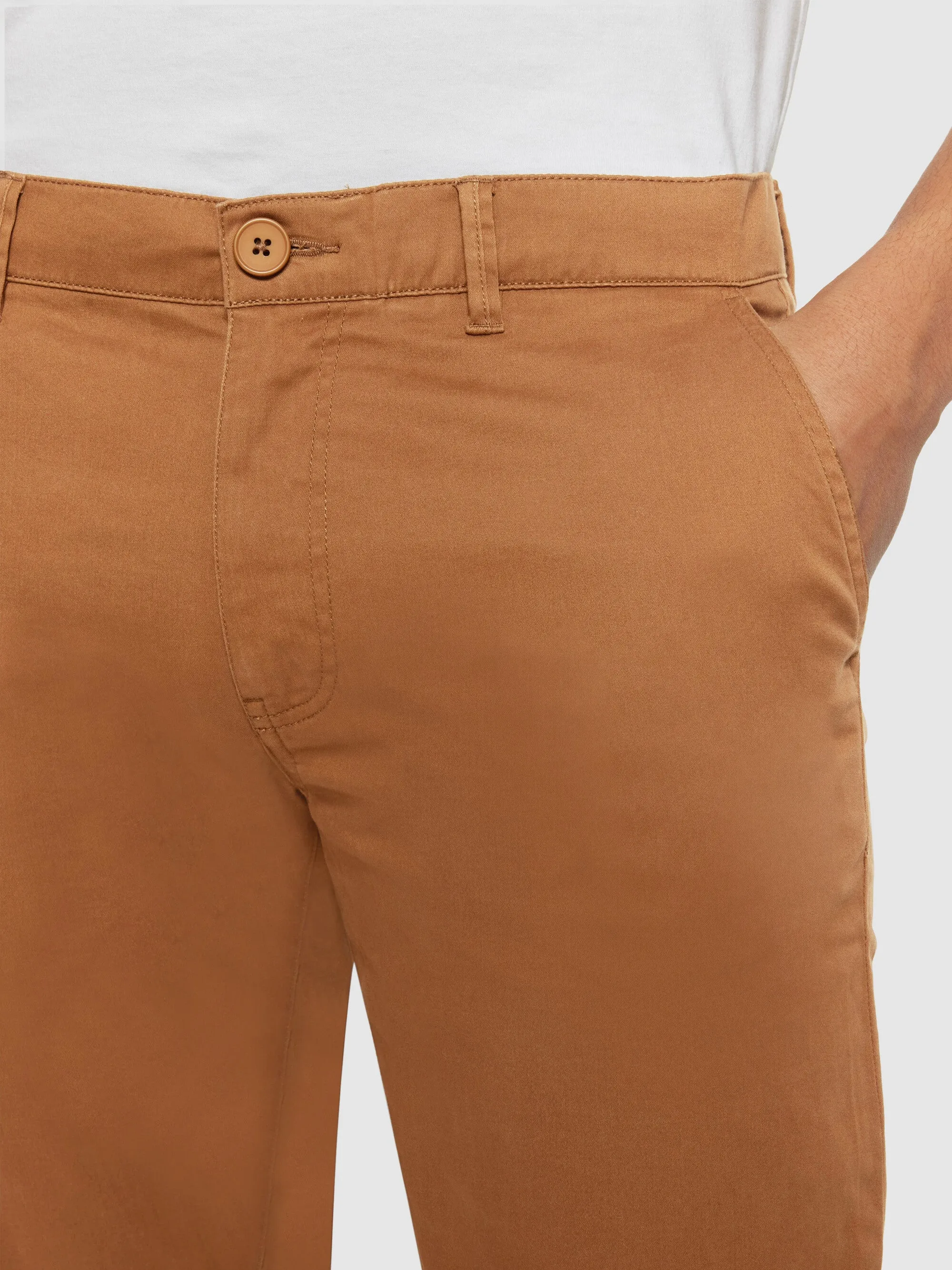 LUCA slim twill chino pants - Dachshund