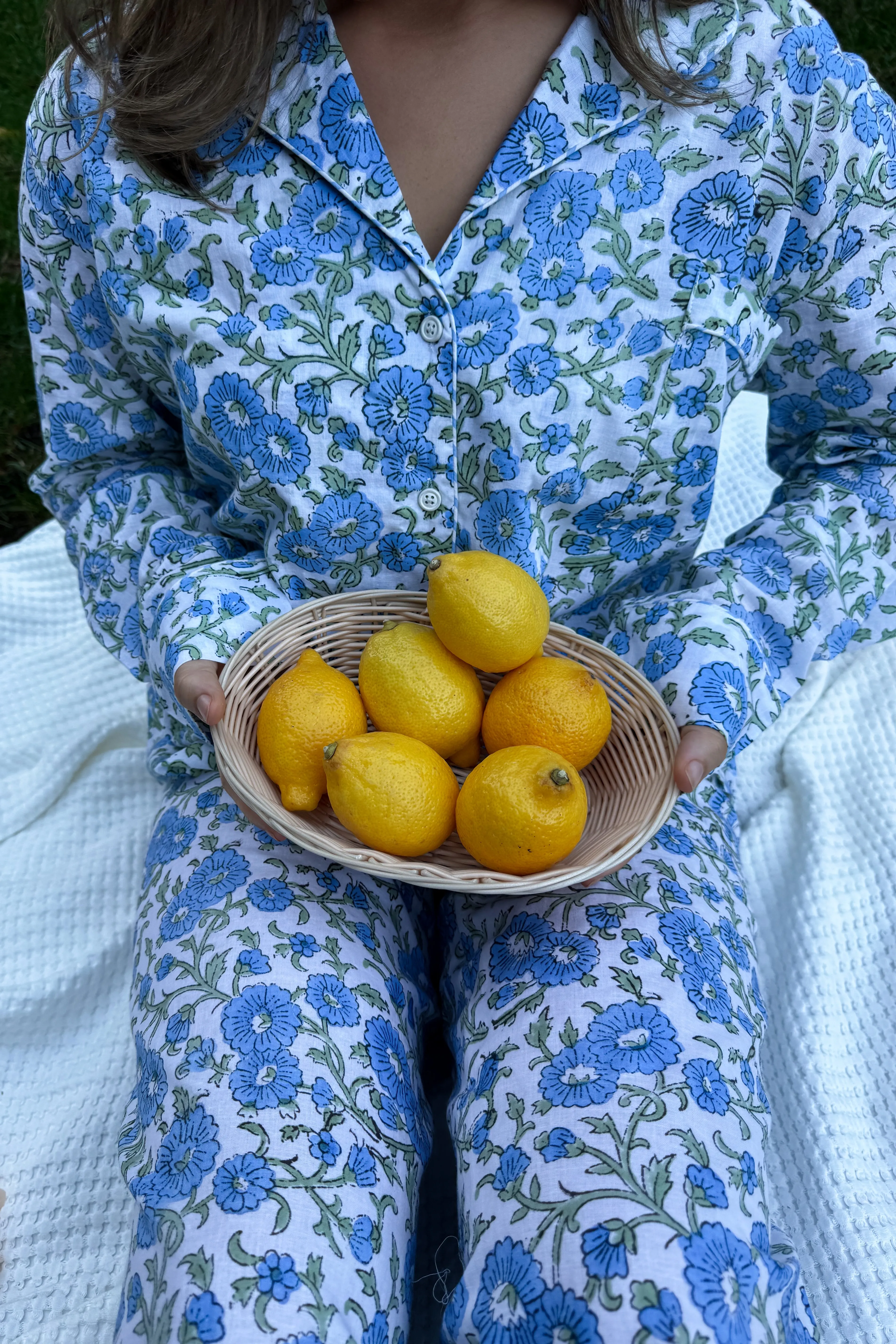 Luna Pajama Set in Blue