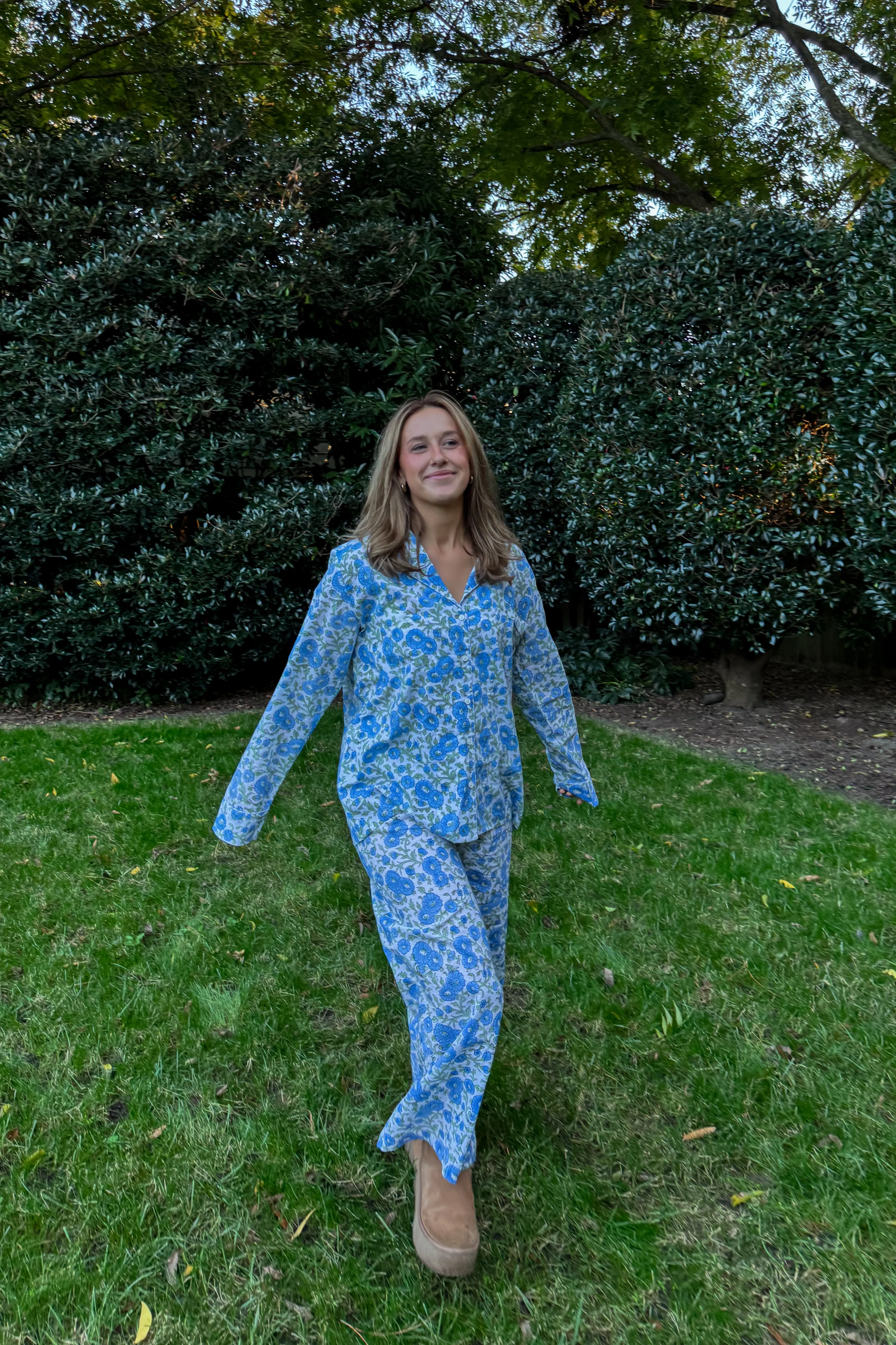 Luna Pajama Set in Blue