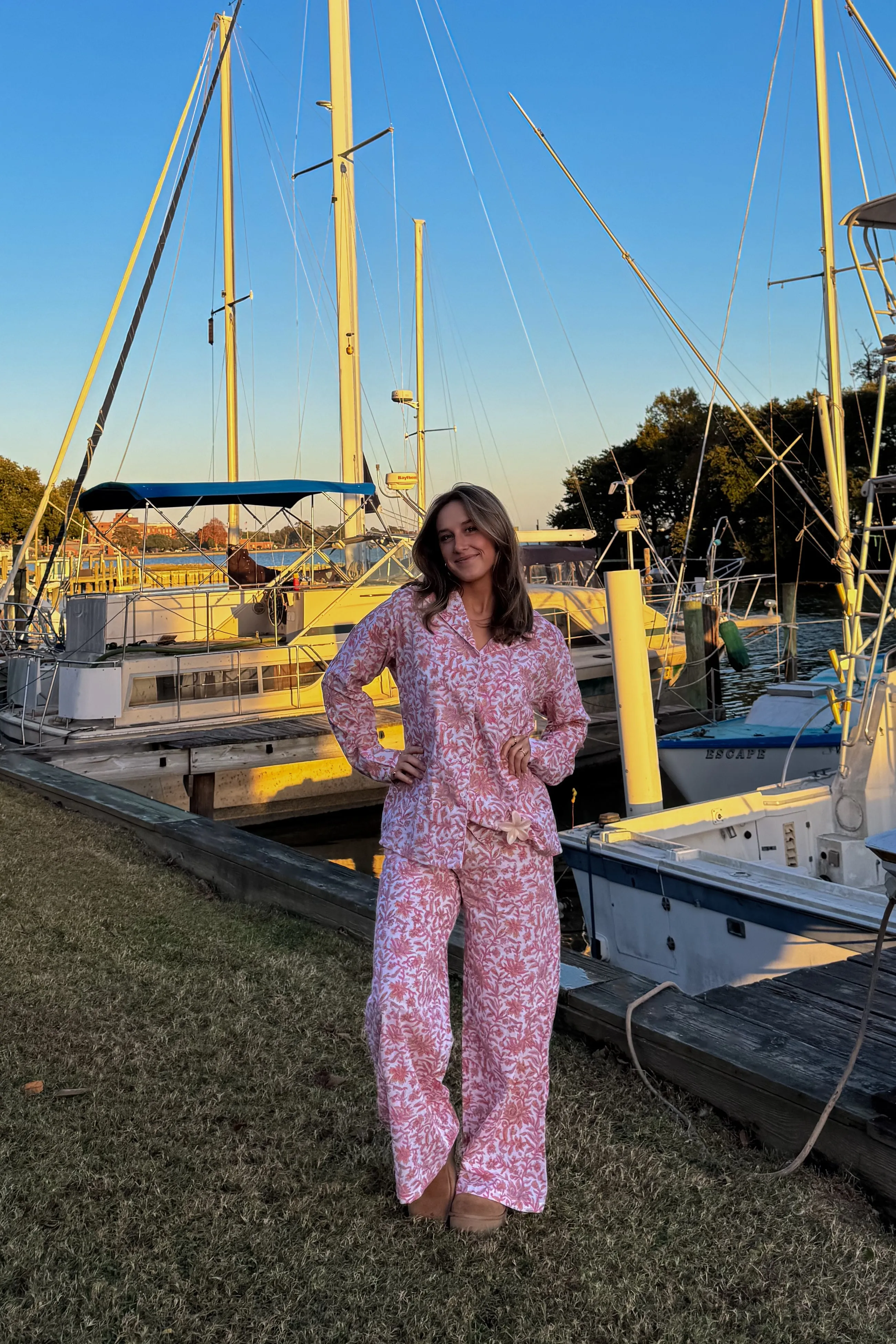 Luna Pajama Set in Pink