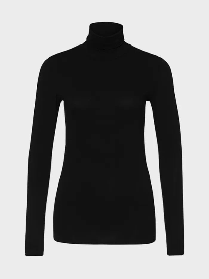 Marc Cain Collections Black Roll Neck Top  E 48.54 J03 COL 900