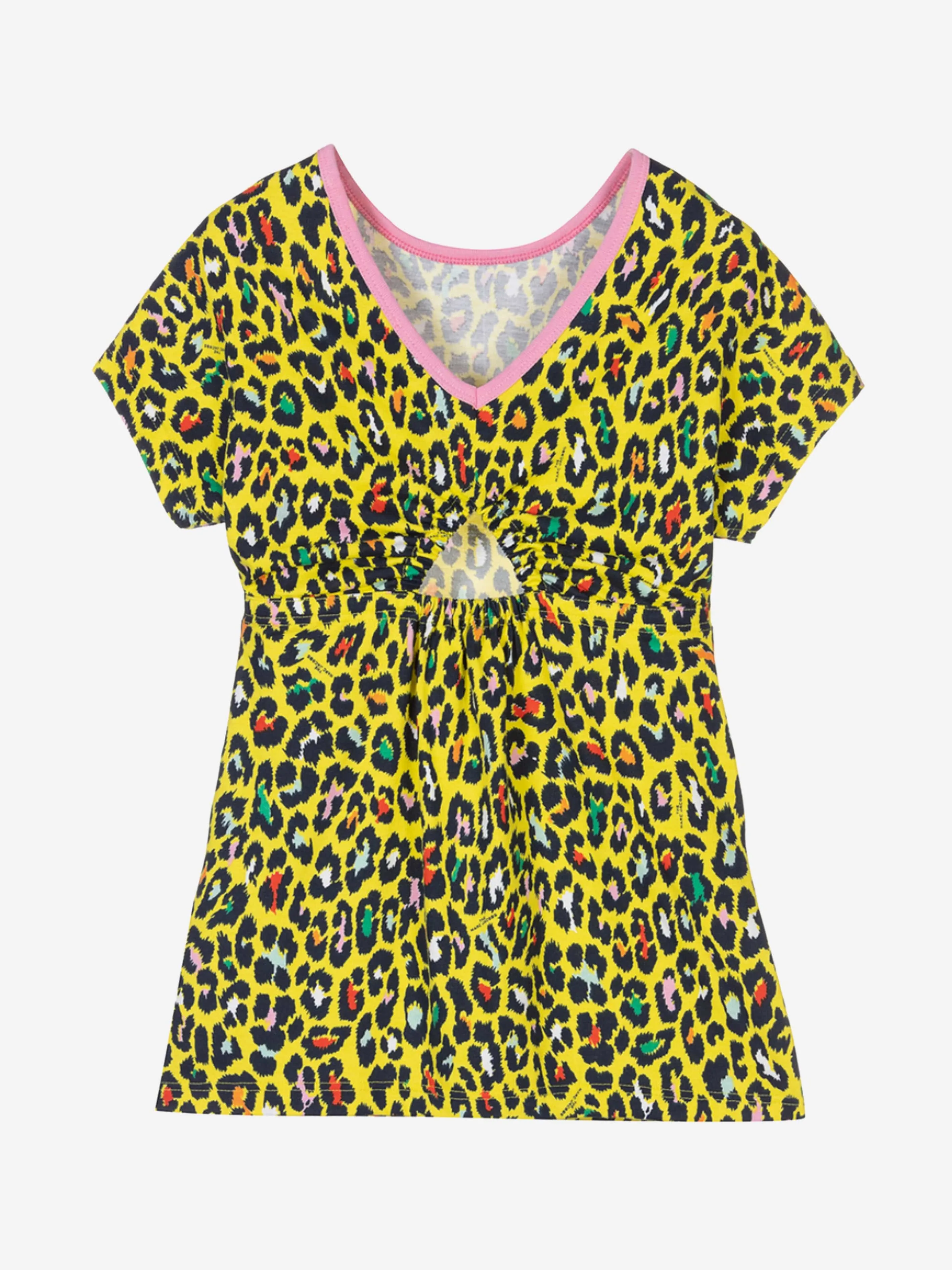 MARC JACOBS Girls Leopard Print Jersey Dress in Yellow