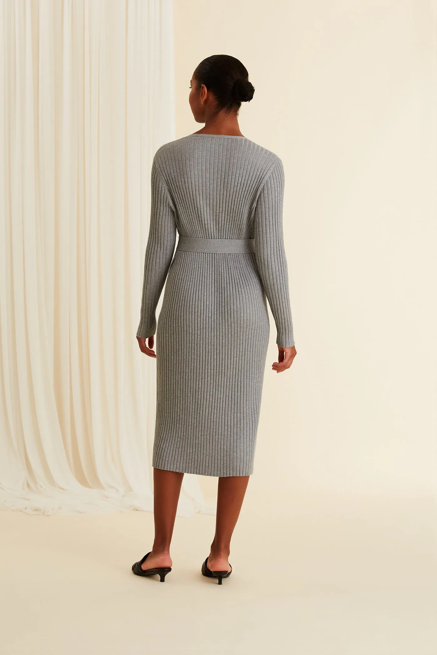 Marcia Knit Dress Grey Melange