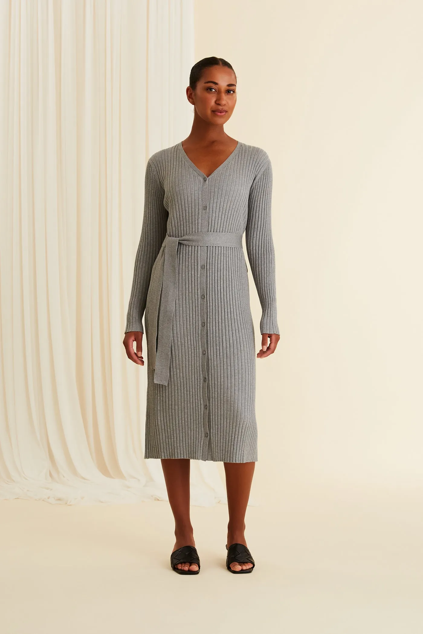 Marcia Knit Dress Grey Melange