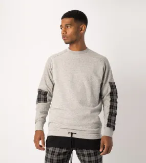 Media Rugger Crew Sweat Grey Marle