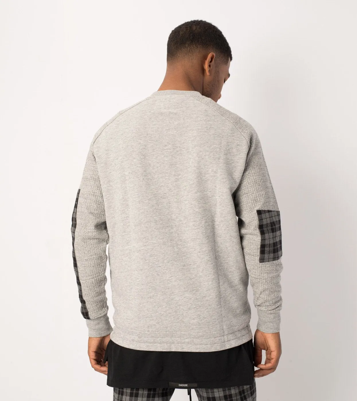 Media Rugger Crew Sweat Grey Marle