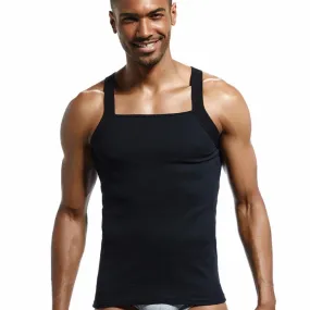 Men's Fashion Vest Home Sleep Casual Men Colete Cotton Tank Top  Solid Cotton Tank Tee Gay  Sexy Top Clothes Sleeveless Garment