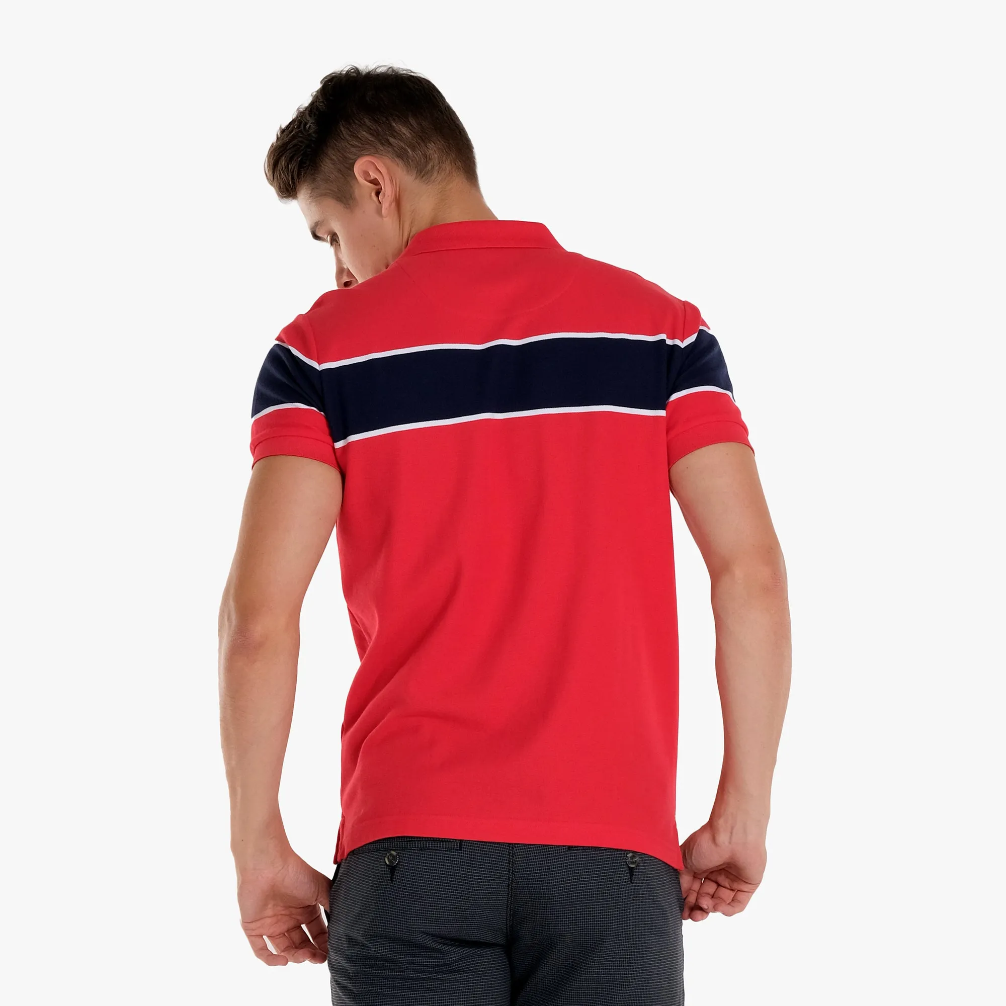 MENS PANEL STRIPES SPORTSHIRT