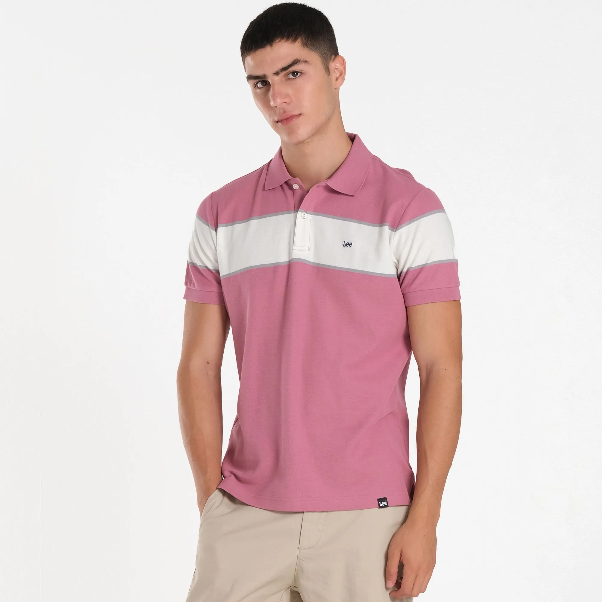 MENS PANEL STRIPES SPORTSHIRT