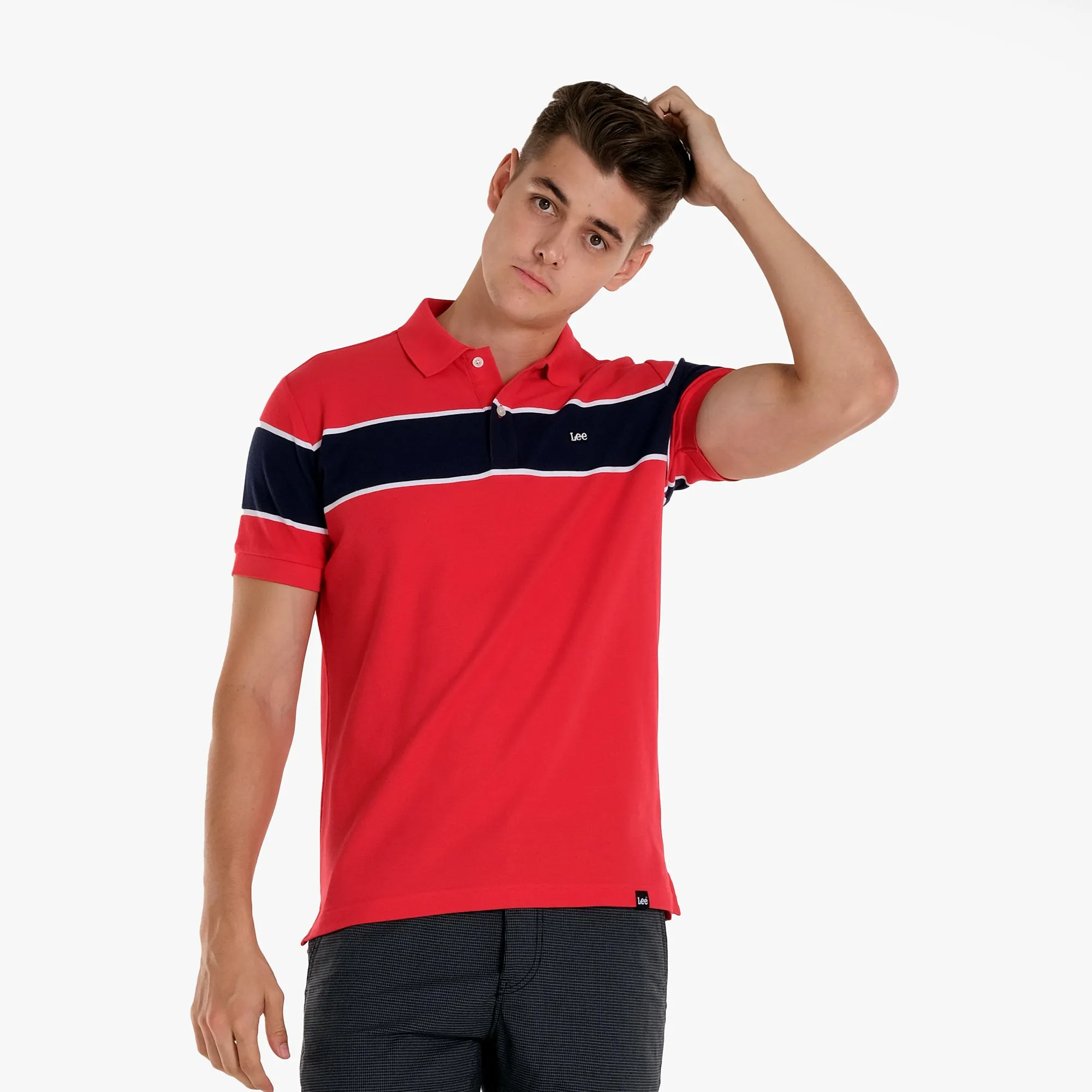 MENS PANEL STRIPES SPORTSHIRT