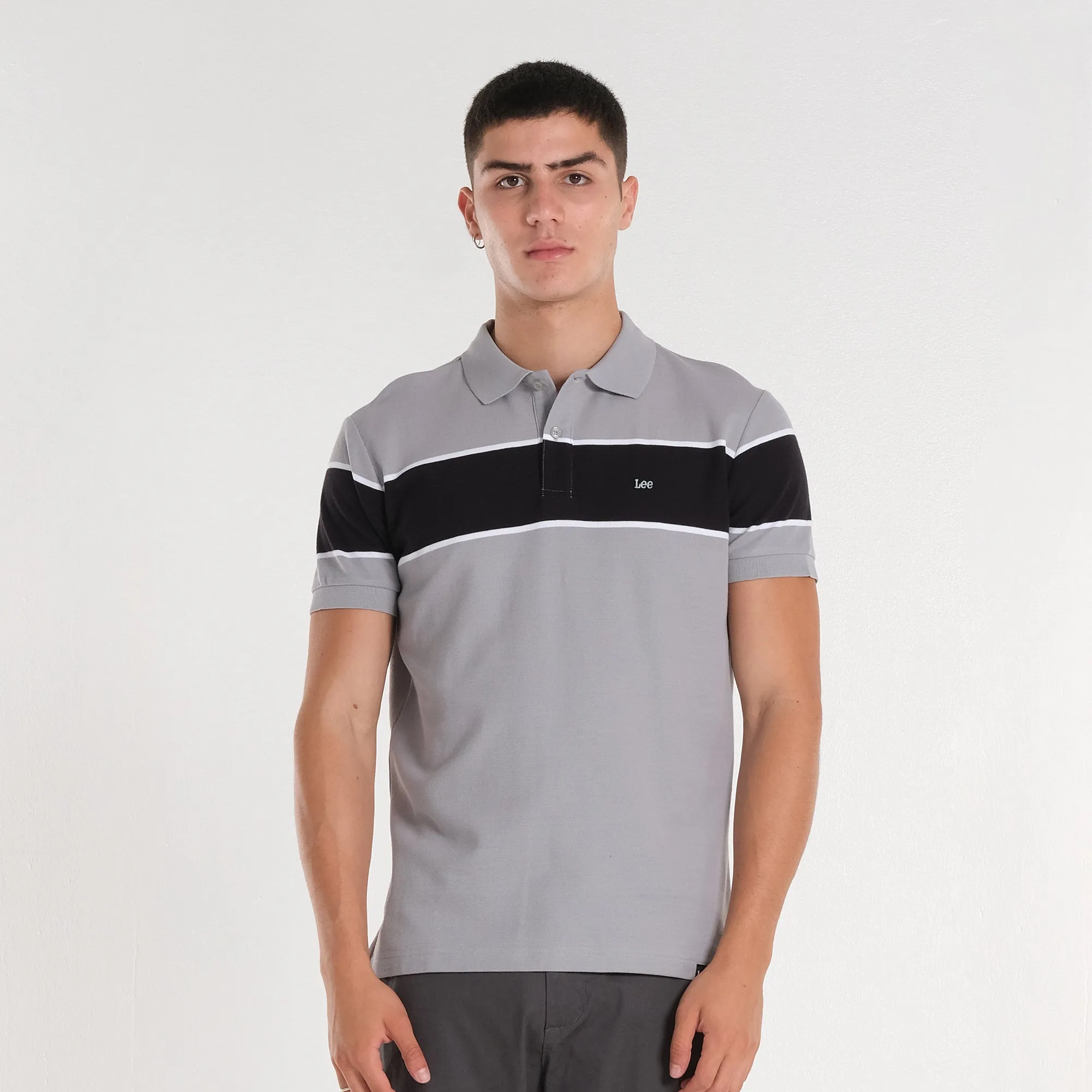 MENS PANEL STRIPES SPORTSHIRT