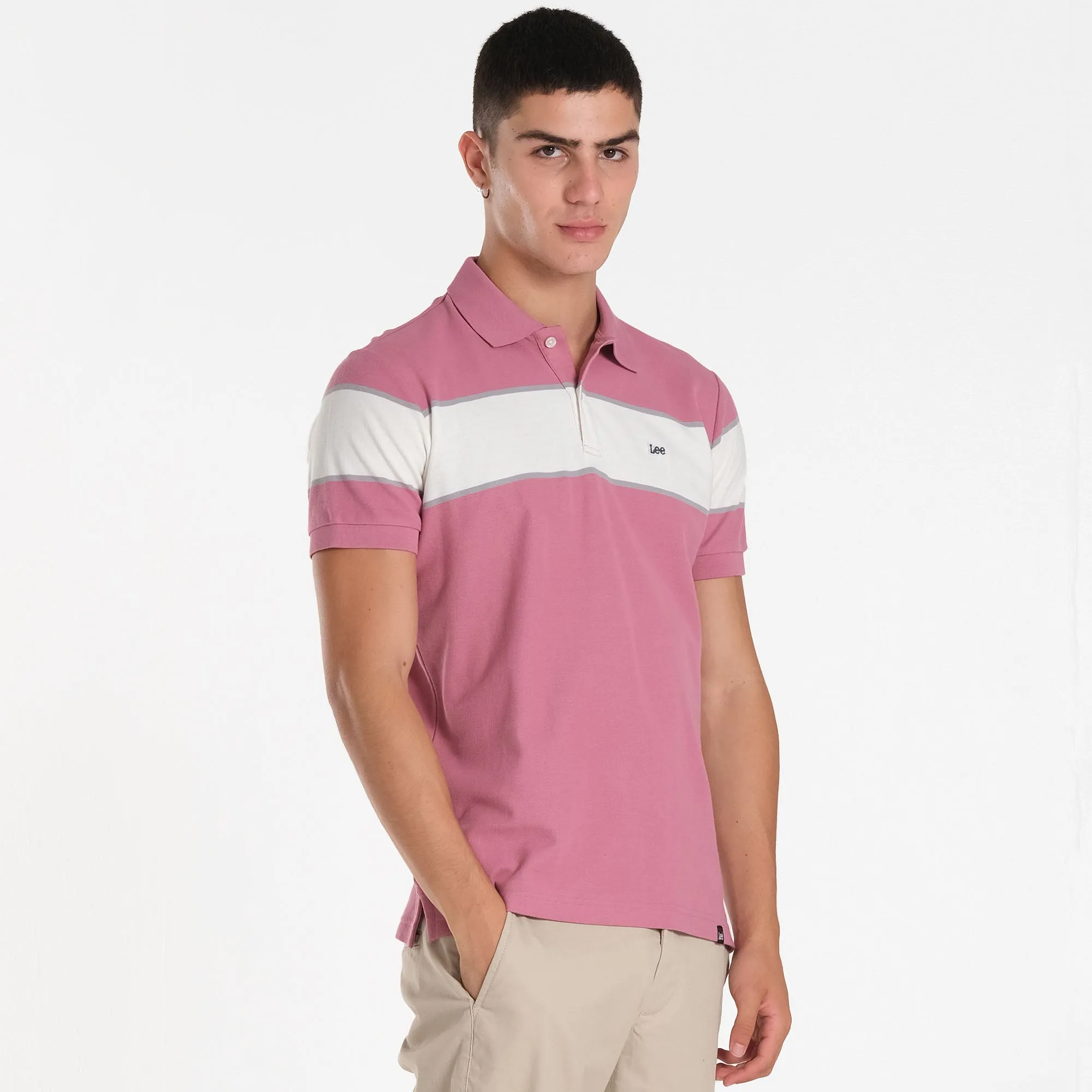 MENS PANEL STRIPES SPORTSHIRT