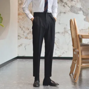 Men's Straight High Waist Non-iron Long Trousers