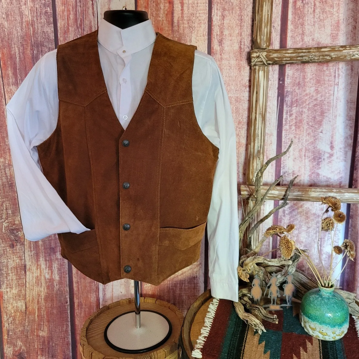 Men’s Suede Leather Vest by Cripple Creek ML30 61