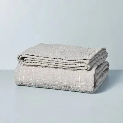 Microstripe Matelassé Coverlet - Hearth & Hand with Magnolia