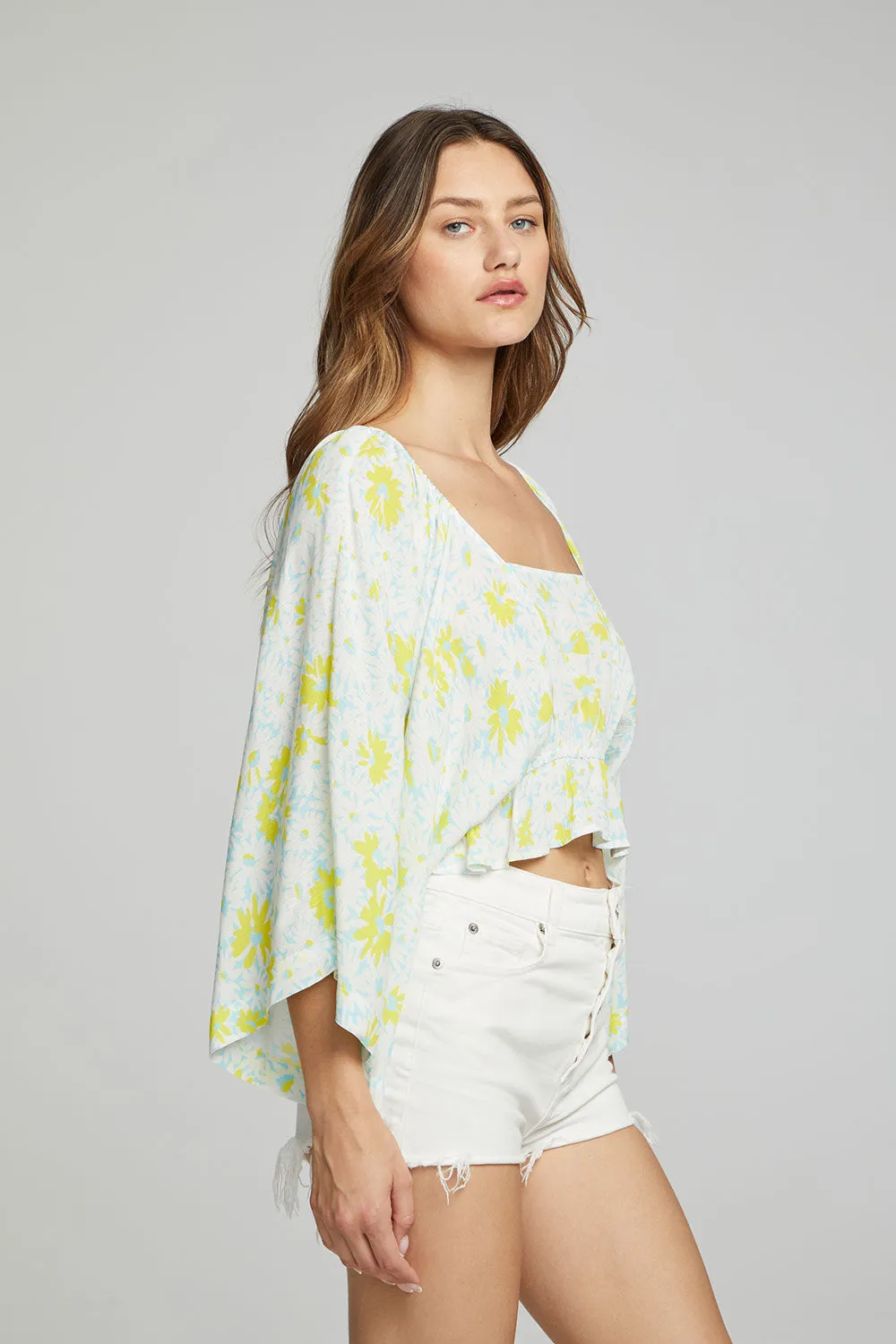 Monarch Crop Top - Daisy Floral Print