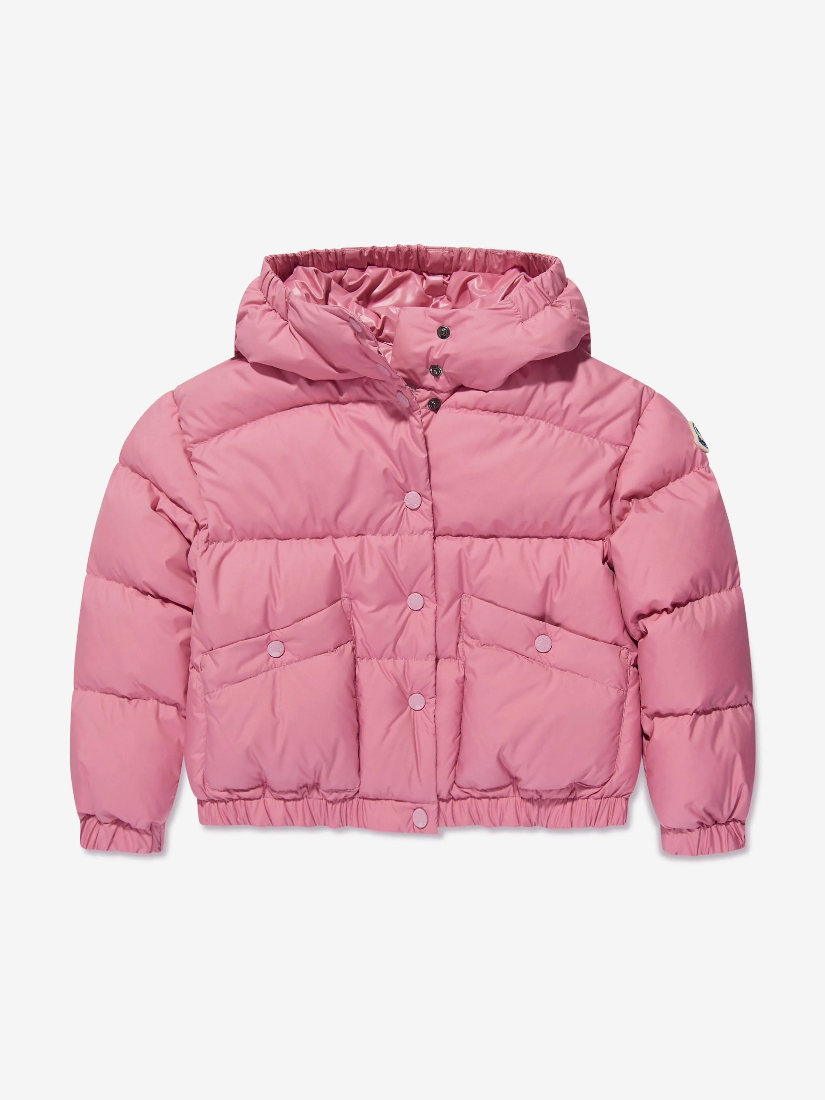 Moncler Enfant Girls Down Padded Ebre Jacket in Pink