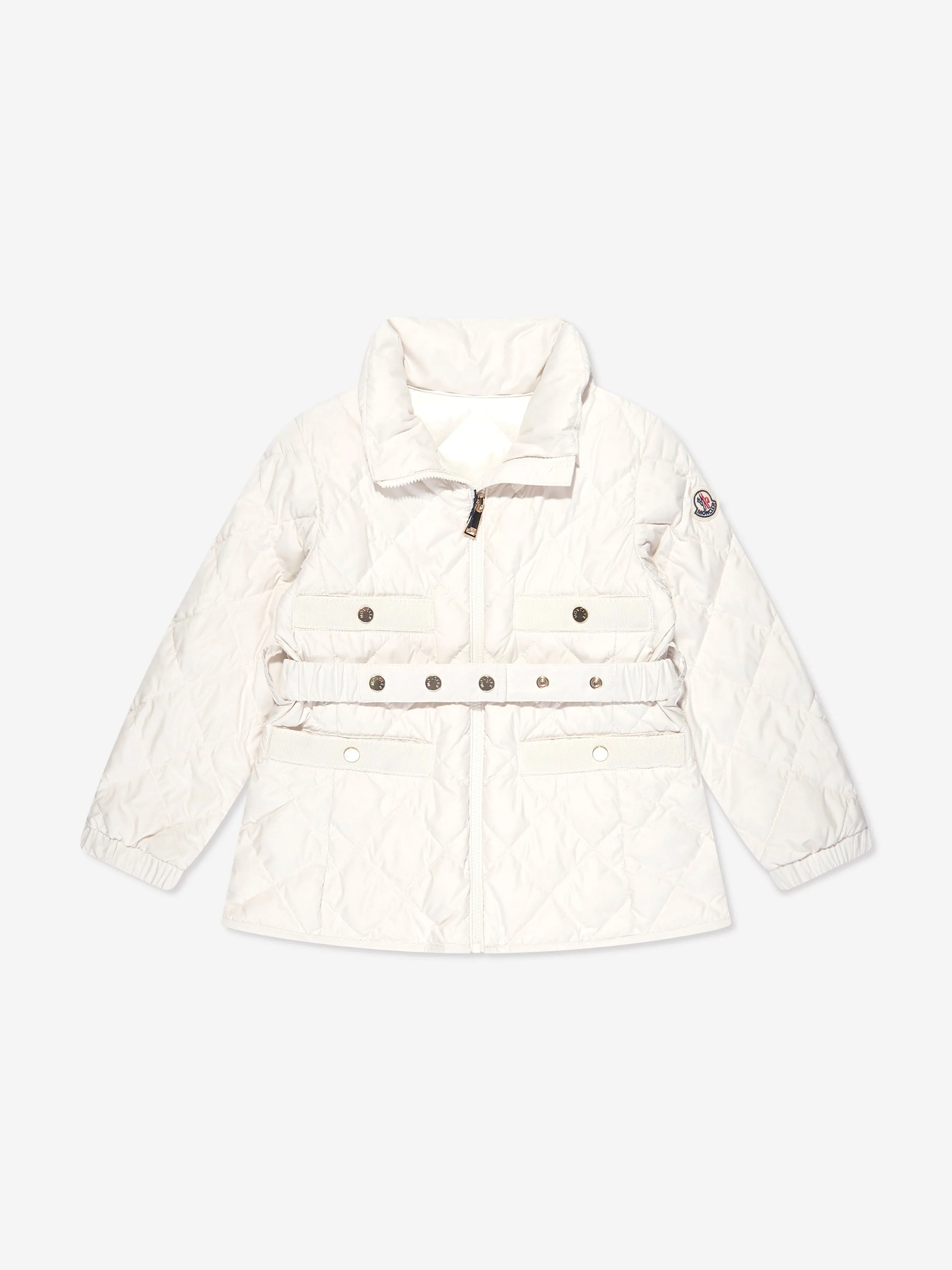 Moncler Enfant Girls Down Padded Philanta Jacket in White