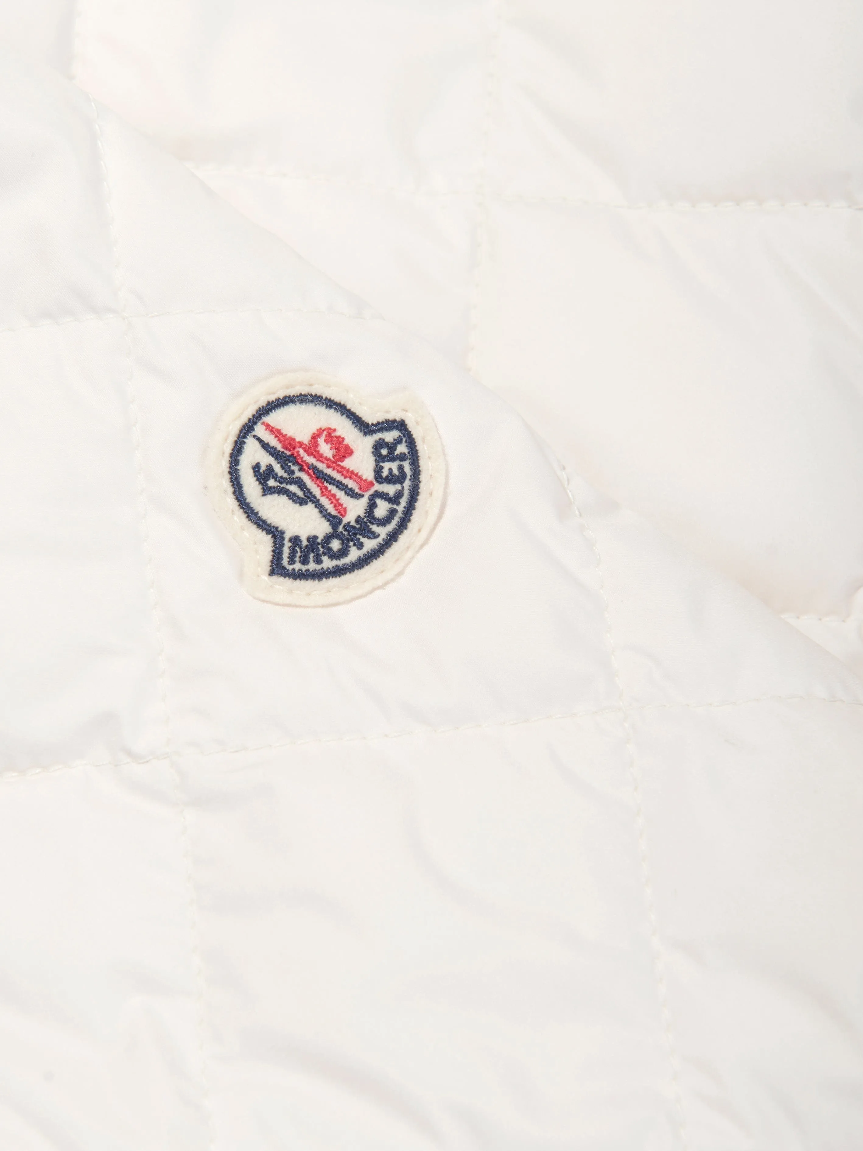 Moncler Enfant Girls Down Padded Philanta Jacket in White