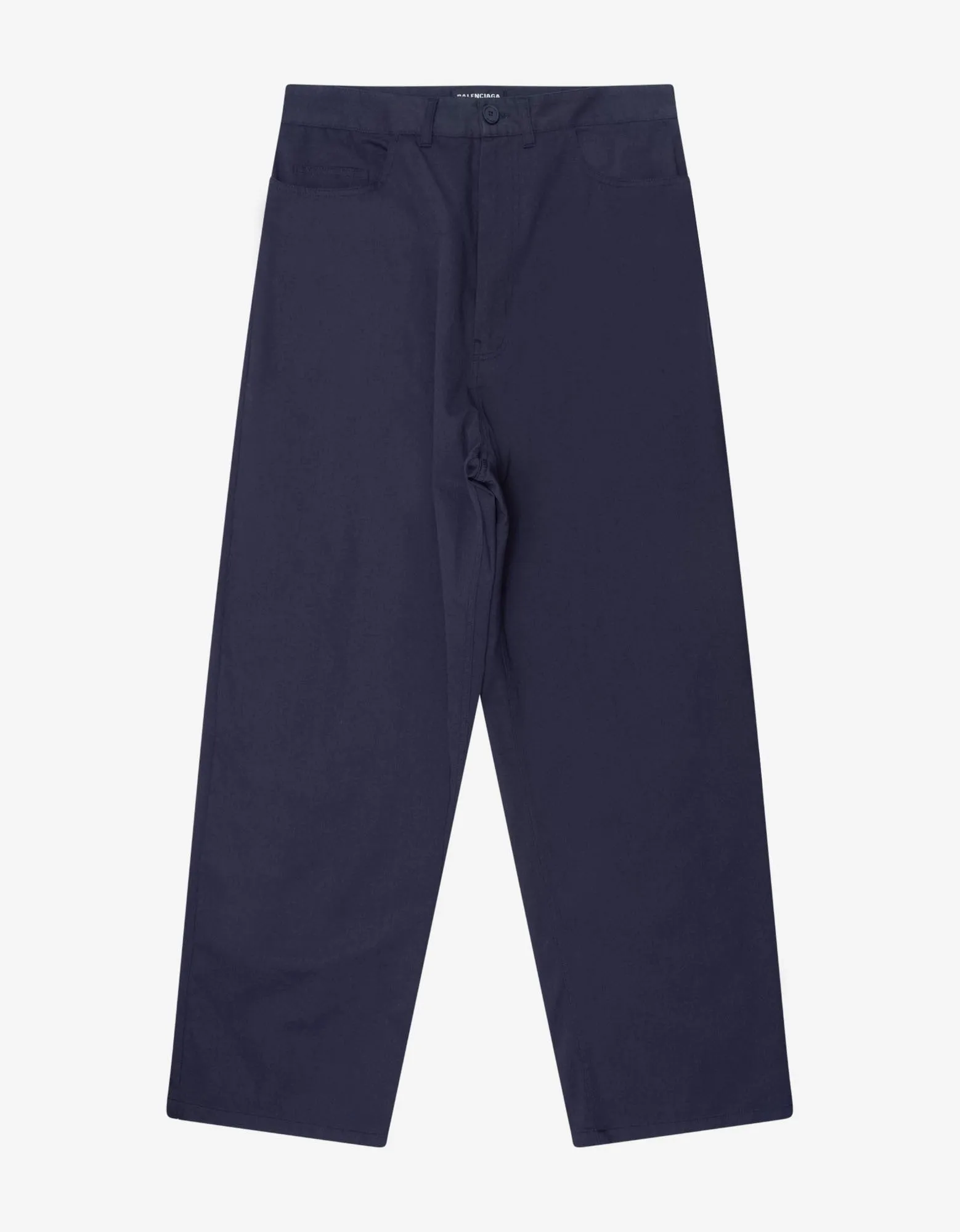 Navy Blue Baggy Chino Trousers