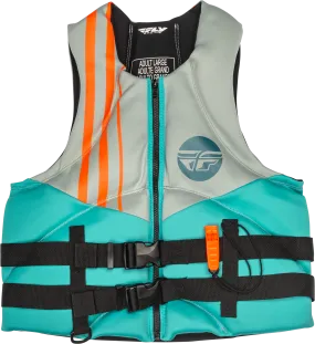 NEOPRENE FLOTATION VEST TEAL/GREY/ORANGE XS