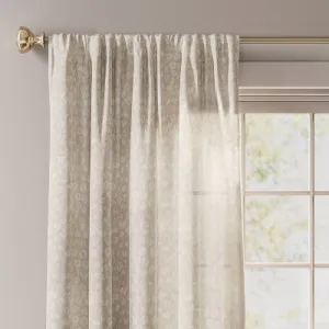 New - 84"x54" Printed Farrah Light Filtering Curtain Panel Cream - Threshold