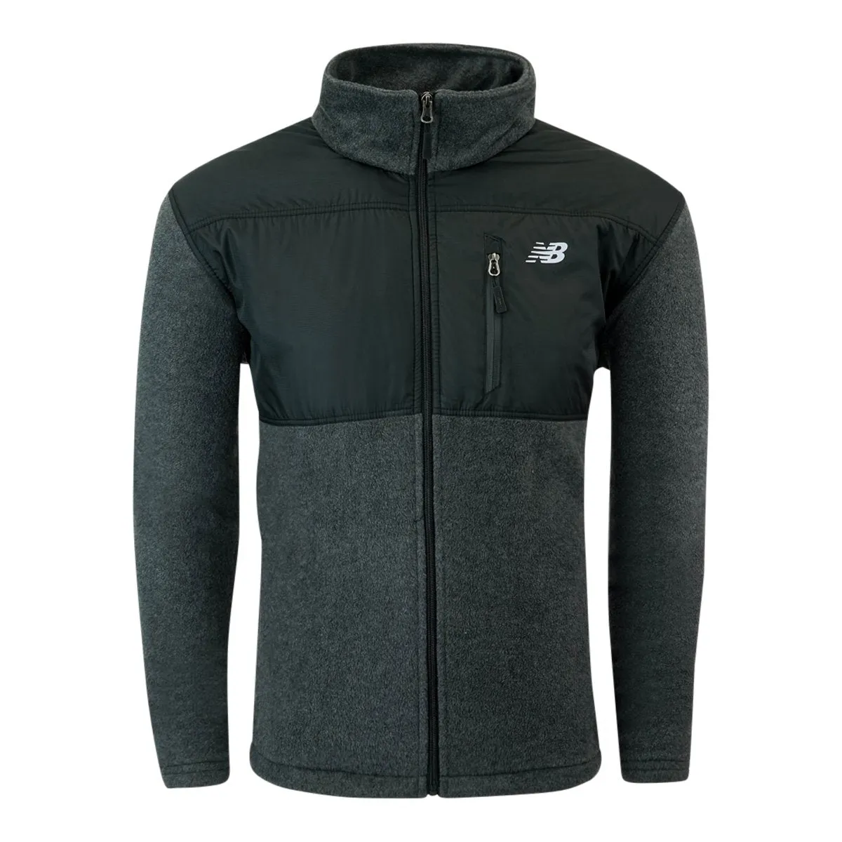 New Balance Men's Quilted Polar Fleeze Full-Zip Jacket