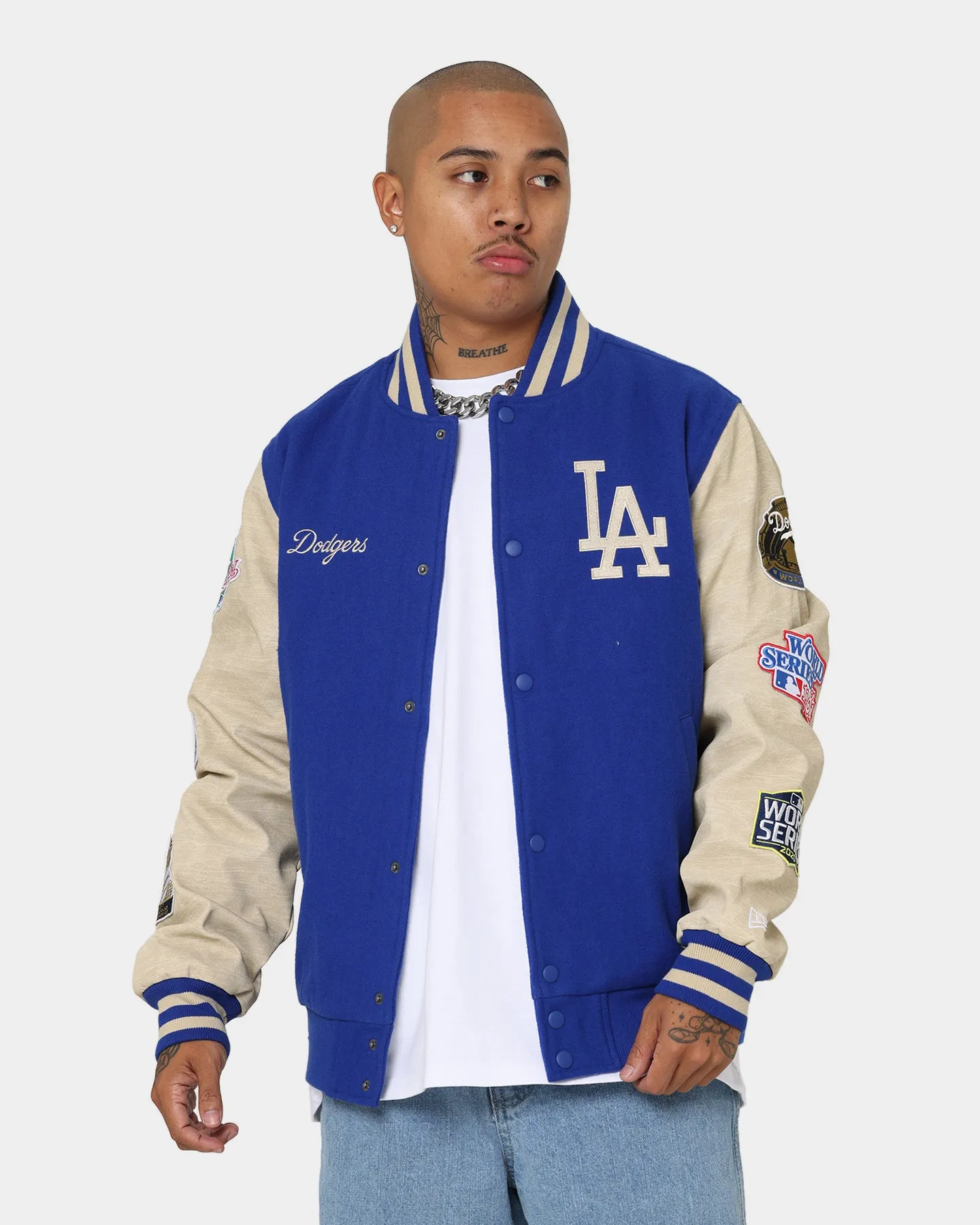 New Era Los Angeles Dodgers MLB World Series Varsity Jacket Blue