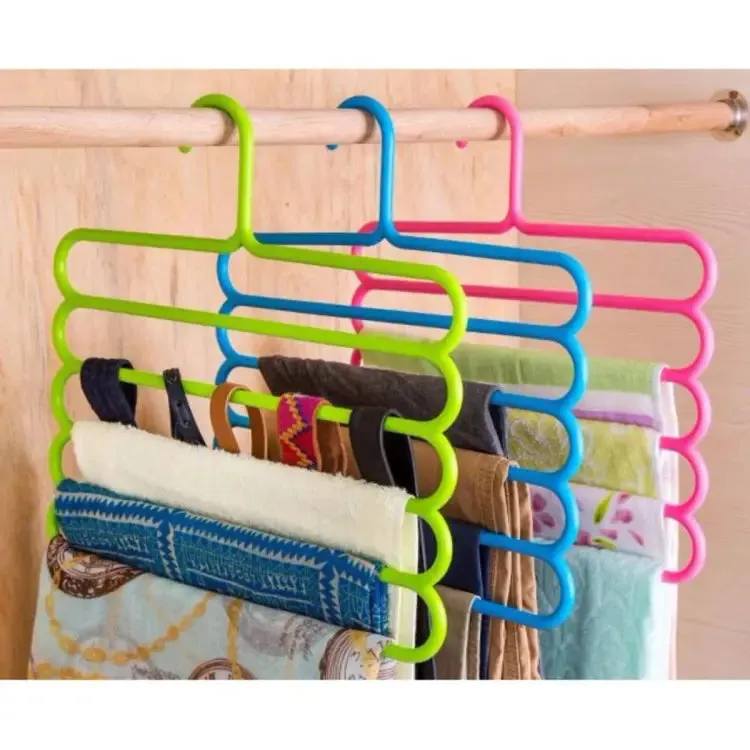 New Multi-purpose Trousers Hanger 5 Layers Pants Hanger