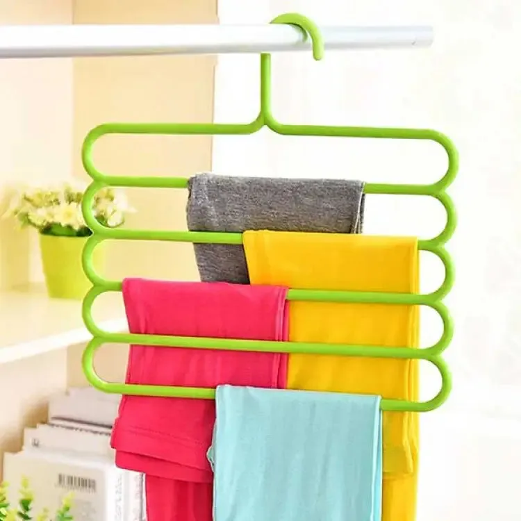 New Multi-purpose Trousers Hanger 5 Layers Pants Hanger