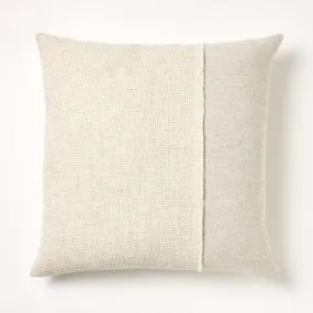 New - Oversized Pieced Square Throw Pillow Cream/Neutral - Threshold designed with Studio McGee