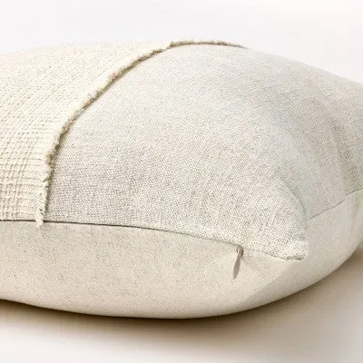 New - Oversized Pieced Square Throw Pillow Cream/Neutral - Threshold designed with Studio McGee