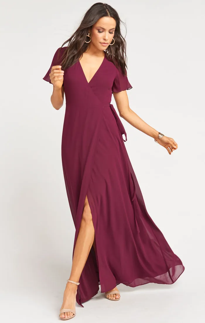 Noelle Flutter Wrap Dress