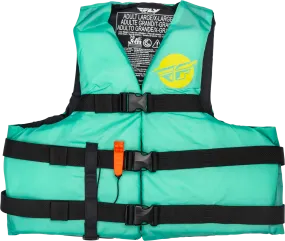 NYLON FLOTATION VEST SEAFOAM GREEN/YELLOW 2X