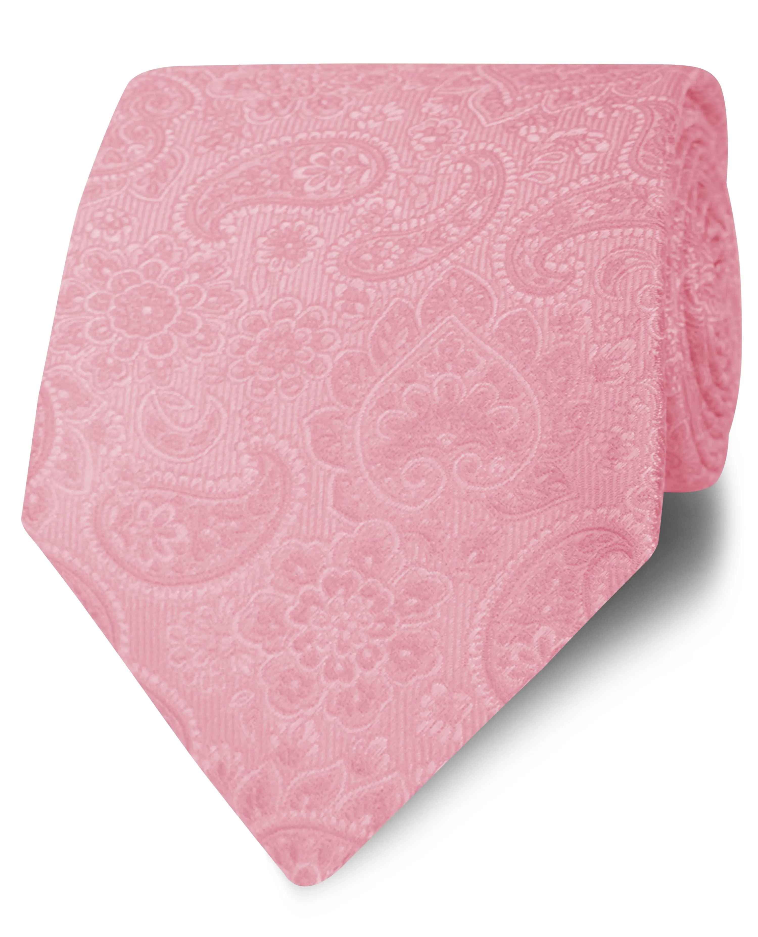 Occasionwear Wide Pink Paisley Silk Tie