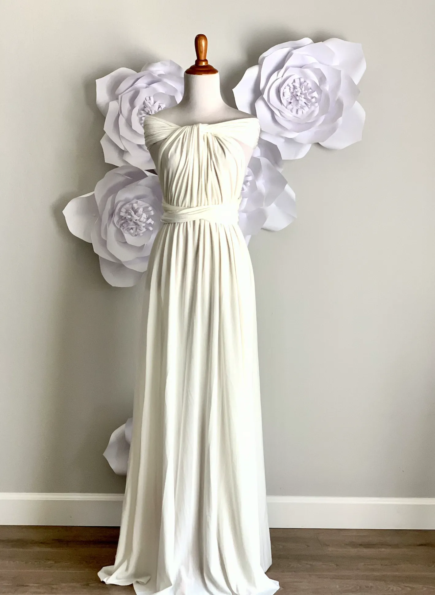 Off White  Infinity Dress/ Wrap Convertible Bridesmaid Dress-H1