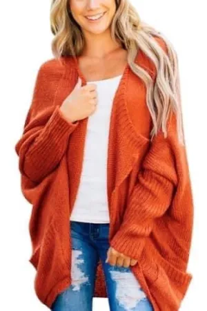 Orange Stacy Cardigan